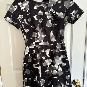 French Connection Monochrome Floral Mini Dress